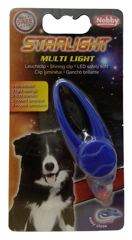 Nobby Starlight Multi Light blikající přívěšek na psí obojek 1ks