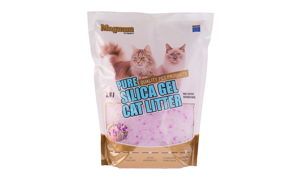 Magnum Pure Silica Gel Cat Litter Lavender Balení: 3,8 l