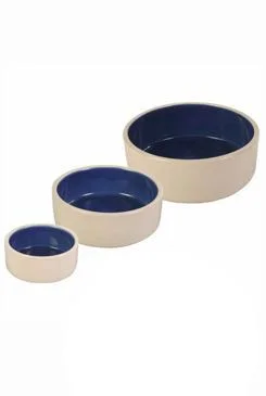 Keramická miska velká bílá/modrá 2,1 l/ 23 cm