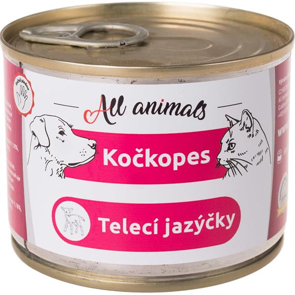All Animals Kočkopes telecí jazýčky konzerva