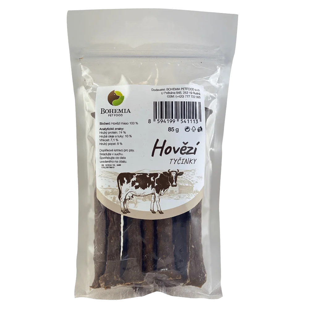 Bohemia Pet Food BOHEMIA Hovězí tyčinky 85g