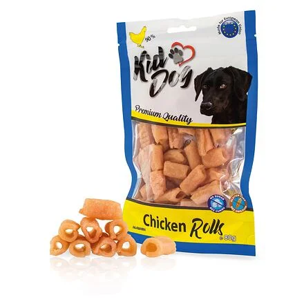 KIDDOG kuřecí trubičky řezané 250 g 80 g