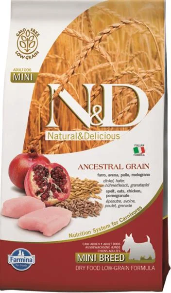 N&D LG DOG Adult Mini Chicken & Pomegranate 800 g
