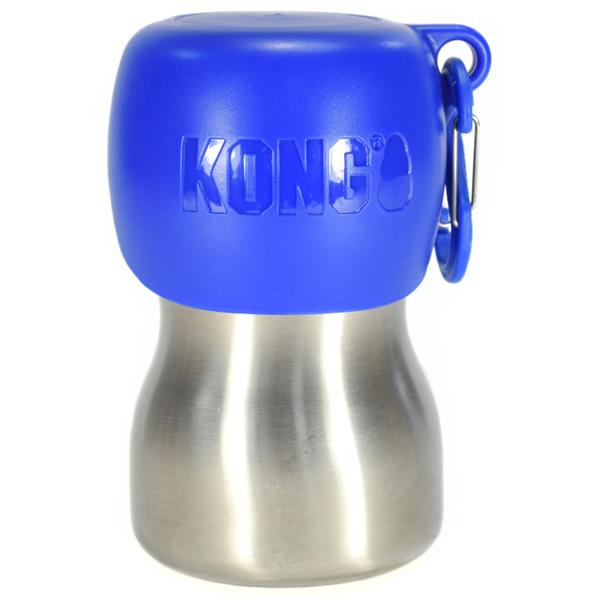 KONG Stainless Steel H2O Cestovní láhev pro psy modrá 280 ml
