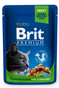 Brit Premium Cat kapsa Chicken Slices for Steril 100g Brit Premium Cat kapsa Chicken Slices for Steril 100g