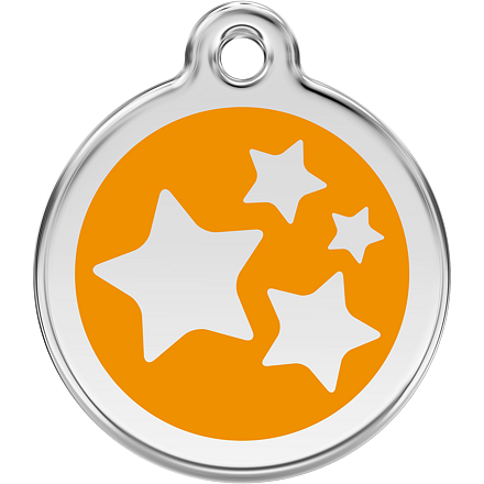 Známka Red Dingo Hvězdičky oranžová velikost známky M - 30 mm