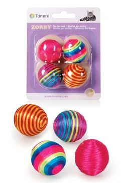Míčky Zorby duhové, 4ks 03191