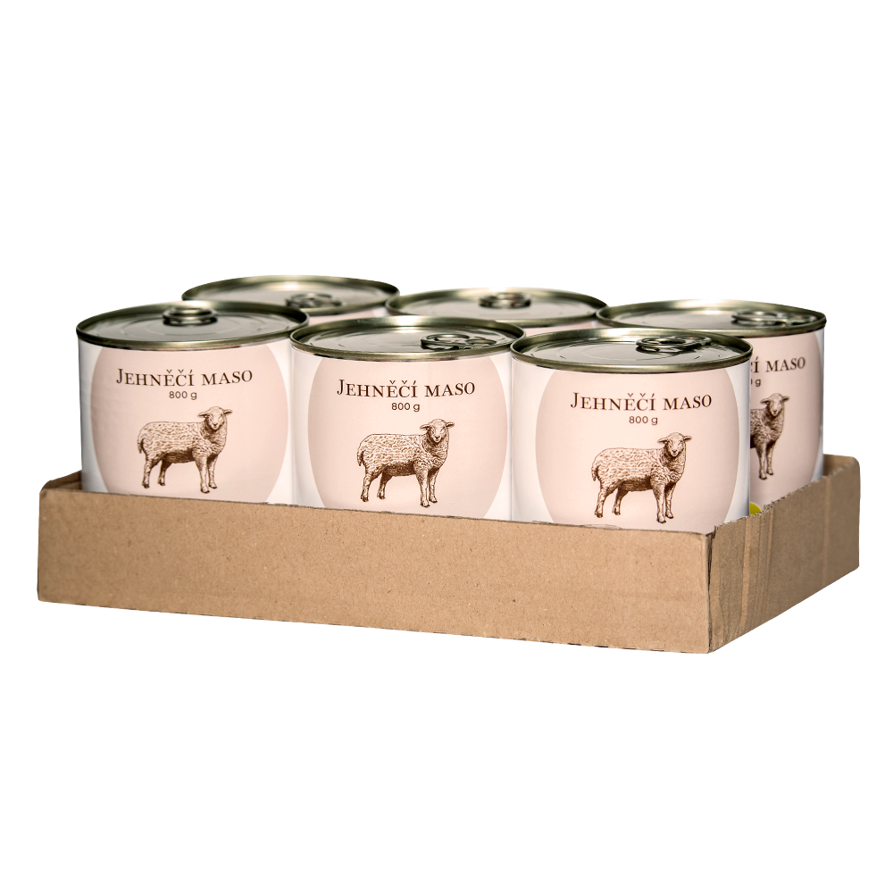 Bohemia Pet Food SIX PACK BOHEMIA Jehněčí maso ve vlastní šťávě 800g