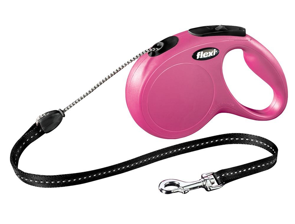 flexi Classic M lanko 5m/20kg růžová