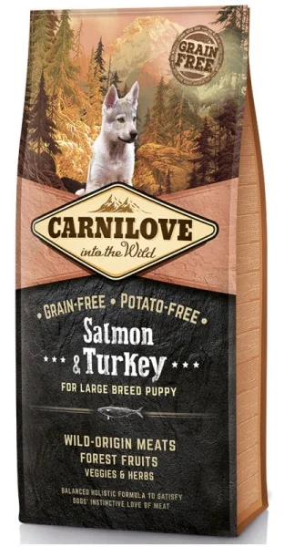 Carnilove Dog Salmon & Turkey for LB Puppies 12 kg