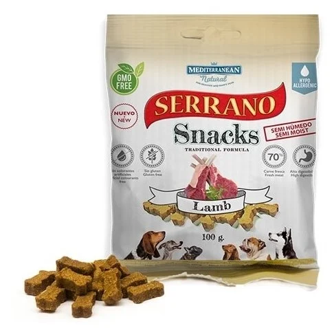 Serrano Snack Meditky jehněčí - tréninkové kostičky 85g