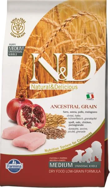 N&D LG DOG Puppy M/L Chicken & Pomegranate 12 kg 