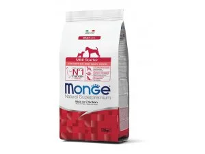 MONGE DOG Mini Starter Kuře, rýže 32/22 1,5kg