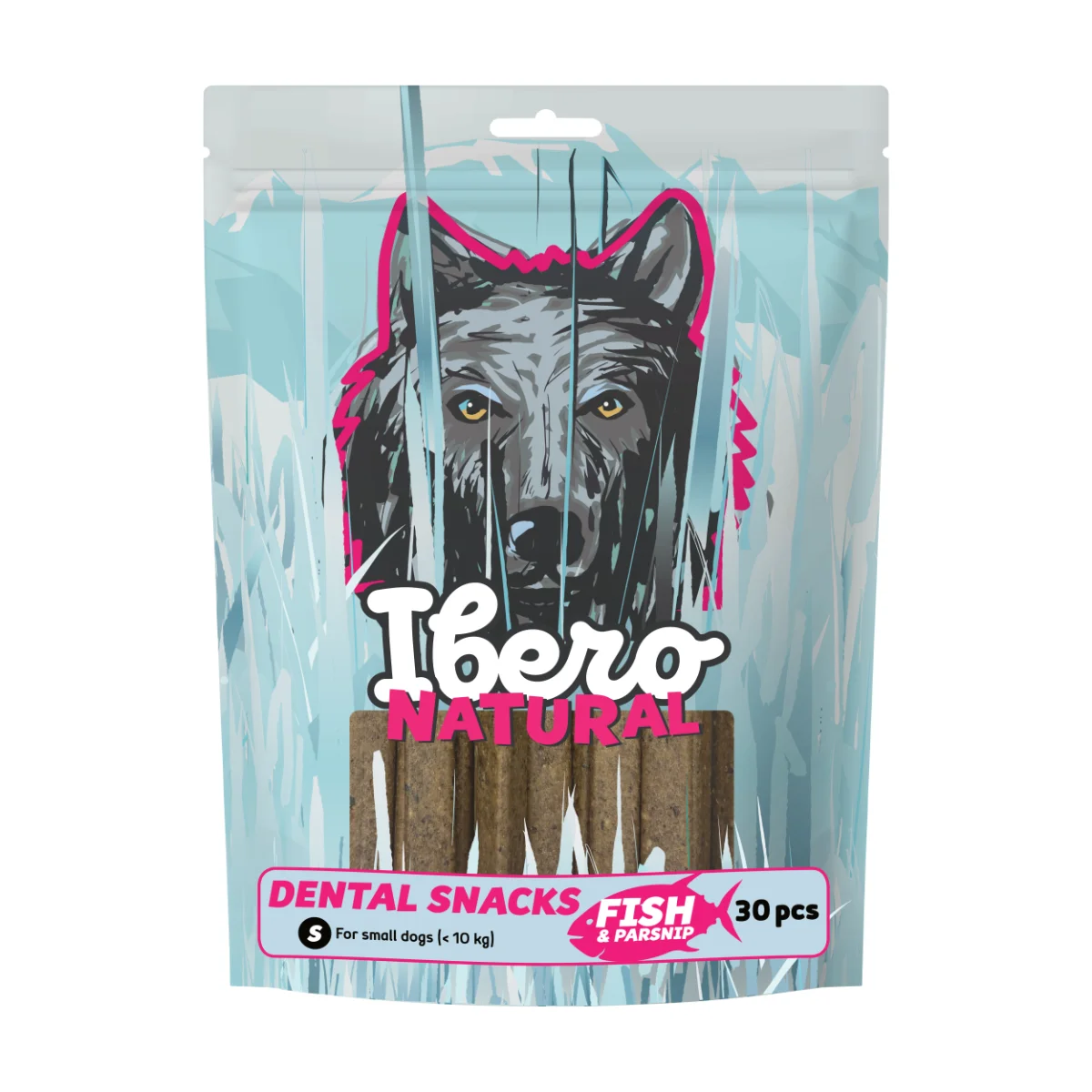 Ibero Cold Pressed Dental Snack Ryba/Pastinák - 3x S (30ks)