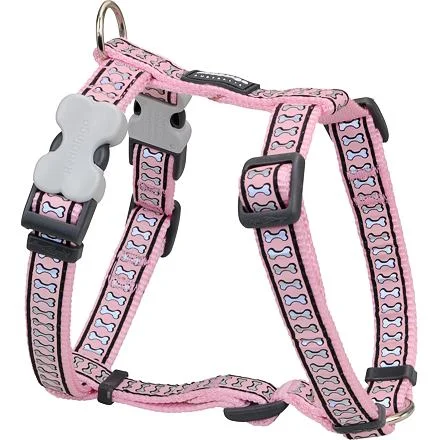 Postroj RD 12 mm x 30-44 cm - Bones Rfx- Sv.Růžová