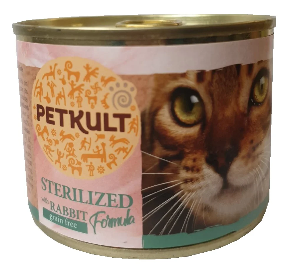 Petkult Cat Konzerva Sterilised Králík - 185g