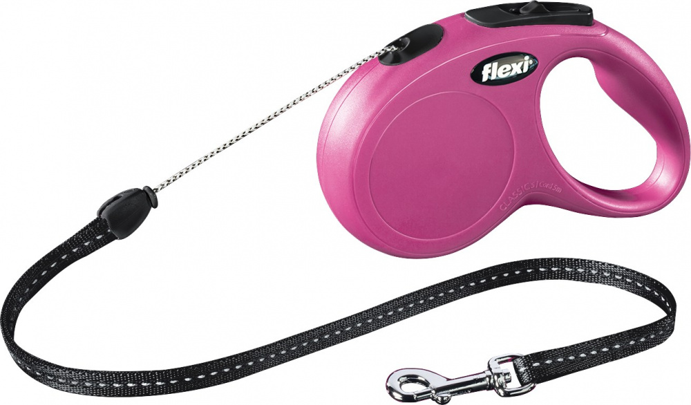 Flexi.de Vodítko Flexi Classic S 5m (max 12kg) lanko růžová