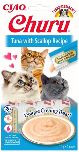 Churu Cat Tuna with Scallop 4x14g