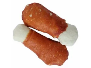 SALAČ SUŠENÉ MASO Stehno z bůvolí kůže s kuřecím masem 2ks- 12cm cca 225g