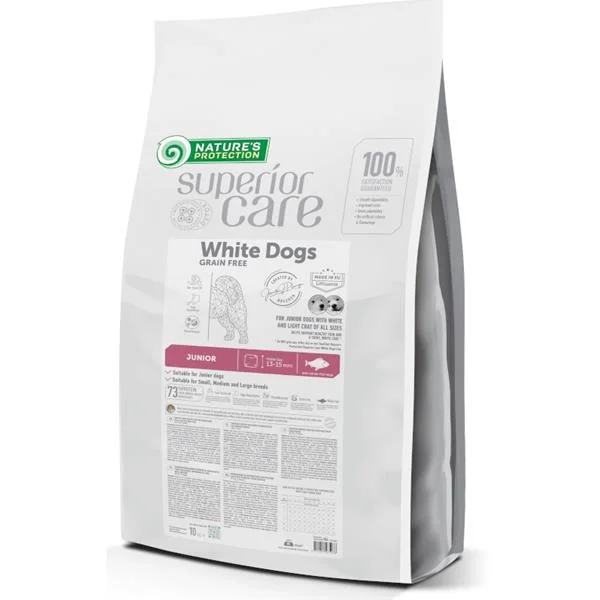 Nature’s Protection Superior Care Dog Dry White Dogs Junior Grain Free White Fish 10 kg 
