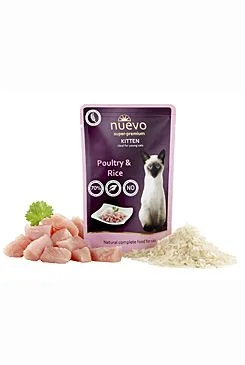 Nuevo kotě drůbeží s rýží kapsa 85 g