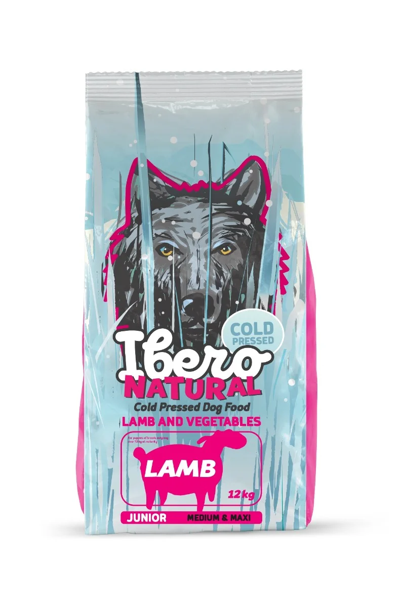 Ibero Cold Press Dog Junior Medium/Large Lamb - 4x12kg Ibero Cold Press Dog Junior Medium/Large Lamb - 4x12kg