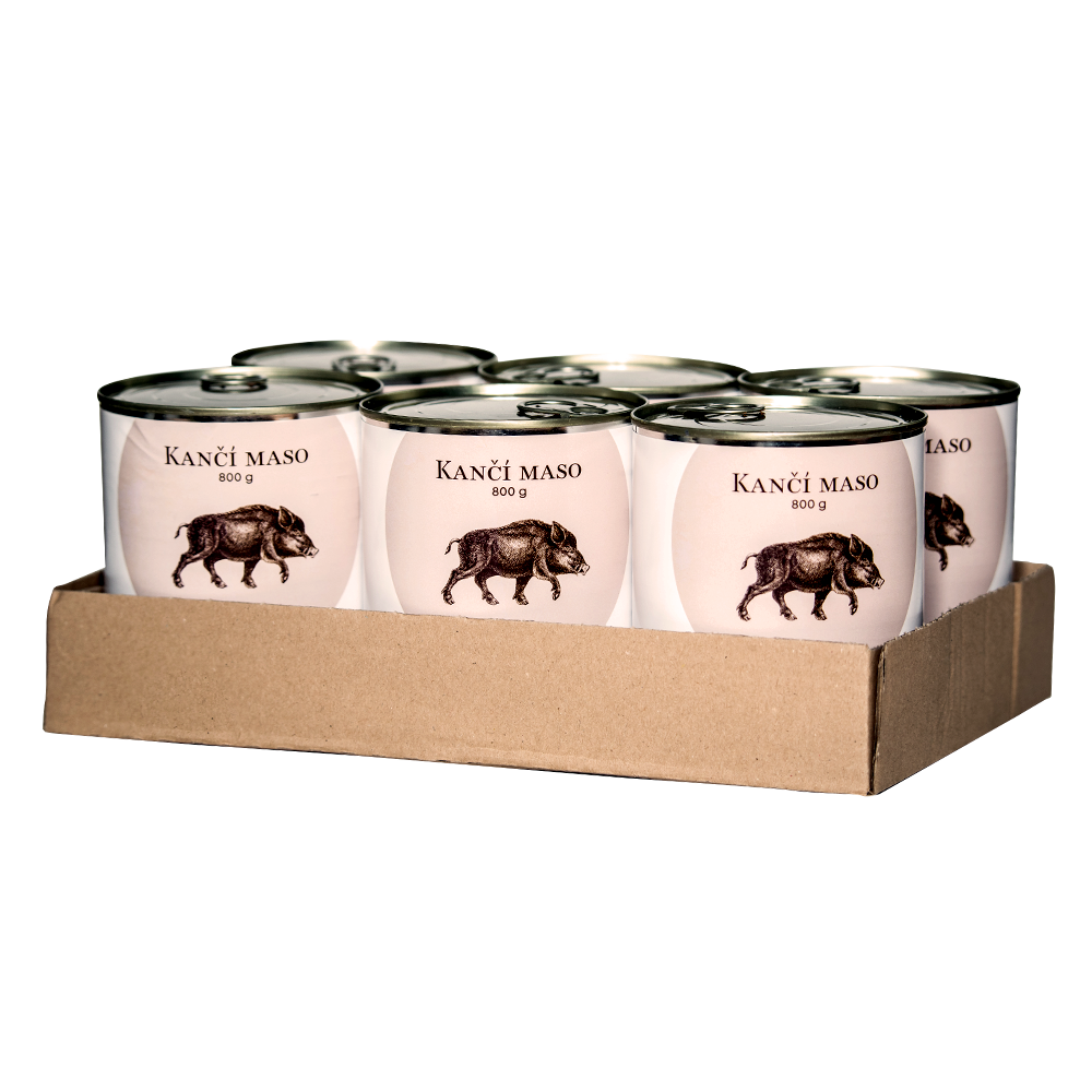 Bohemia Pet Food SIX PACK BOHEMIA Kančí maso ve vlastní šťávě 800g