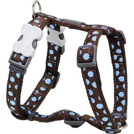Postroj RD 25 mm x 56-80 cm - Blue Spots on Brown