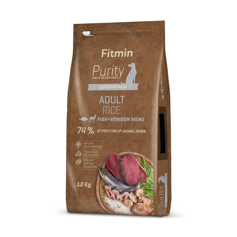 Dibaq a.s. Fitmin dog Purity Rice Adult Fish&Venison - 12 kg
