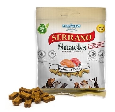 Serrano Snack Meditky rybí - tréninkové kostičky 85g
