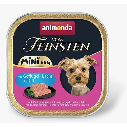 ANIMONDA paštika Vom Feinsten MINI - drůbeží, losos, kopr  pro psy  100g