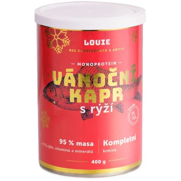 Louie konz. pro psy Vánoční kapr 400 g Louie konz. pro psy Vánoční kapr 400 g