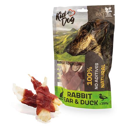 KIDDOG SUPER PREMIUM 100% kachní prsa na králičím uchu  150g