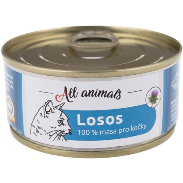 All Animals ALL ANIMALS konz. pro kočky losos mletý 90g