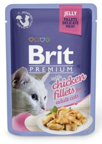 Kapsička BRIT Premium Cat Delicate Fillets in Jelly with Chicken 85g