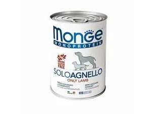 MONGE Monge Dog SOLO GRAIN FREE Jehně monoprotein 400g/24bal