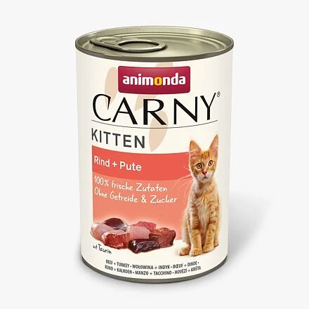 ANIMONDA konzerva CARNY Kitten - hovězí + krůta 400g