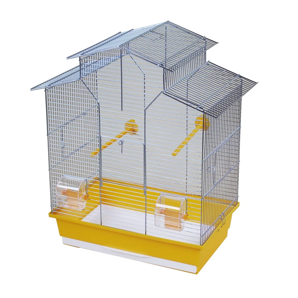 Klec pro malé a střední papoušky IZA II pozink, 60 x 52 x 30cm, různé barvy dna