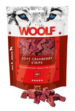 WOOLF pochoutka soft cranberry strips  100g