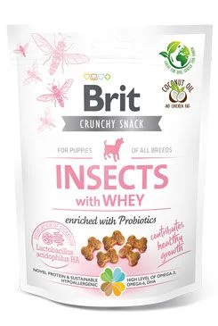 Brit Crunchy Snack Insects Puppy Whey enriched with Probiotics - 200g