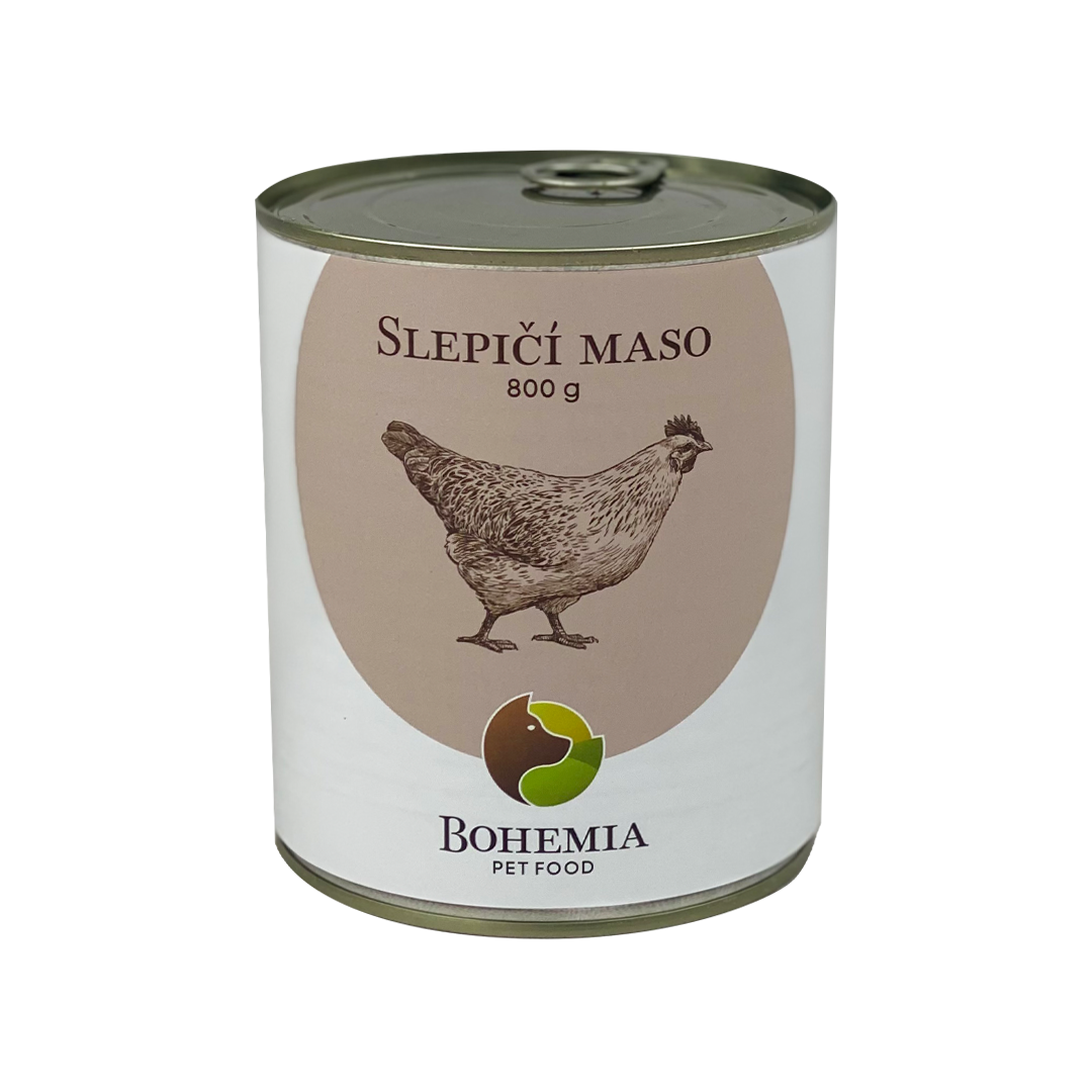 Bohemia Pet Food BOHEMIA Slepičí maso ve vlastní šťávě 800g