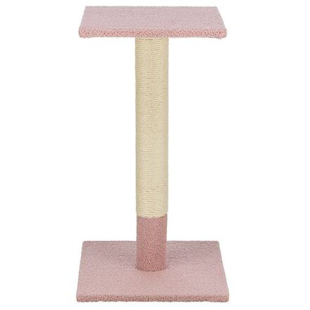 Škrabací sloupek BEANA, 69 cm, teddy plyš, starorůžová 1 ks