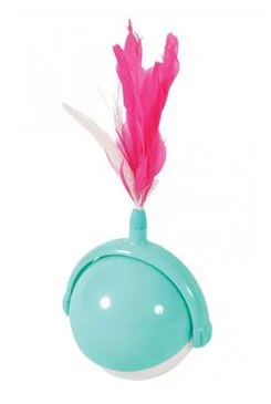 Hračka kočka mechanická míček s peříčky Zolux 1 ks