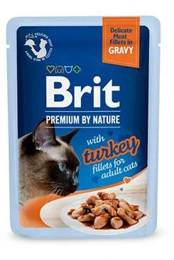 Brit Premium Cat D Fillets in Gravy With Turkey 85 g - 1 ks