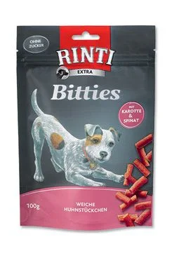 Pochoutka RINTI Extra Mini-Bits karotka + špenát 100g