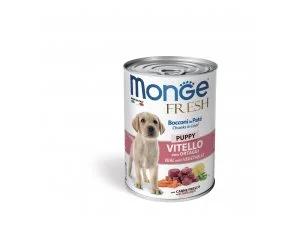 MONGE FRESH DOG Puppy Telecí se zeleninou 400g/24bal