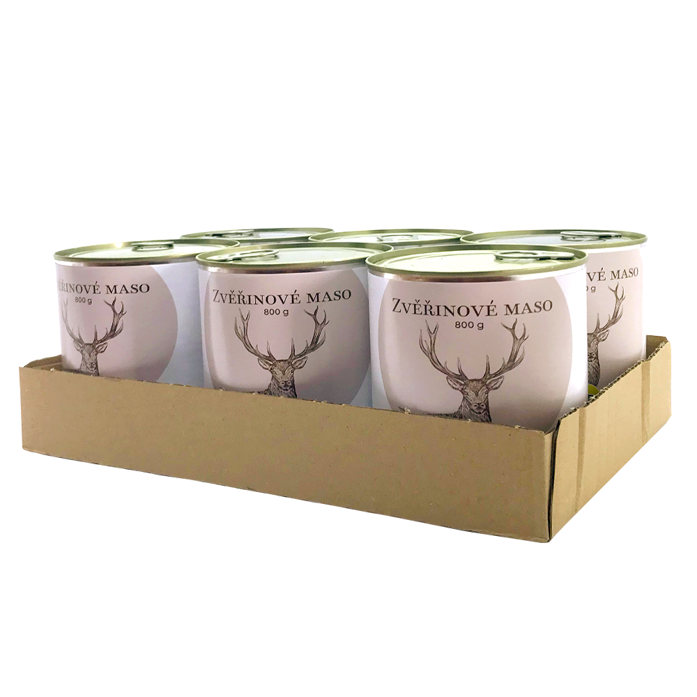 Bohemia Pet Food SIX PACK BOHEMIA Zvěřinové maso ve vlastní šťávě 800 g