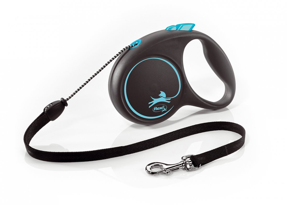 Flexi.de Vodítko Flexi Black Design M 5m (max 20kg) lanko modré
