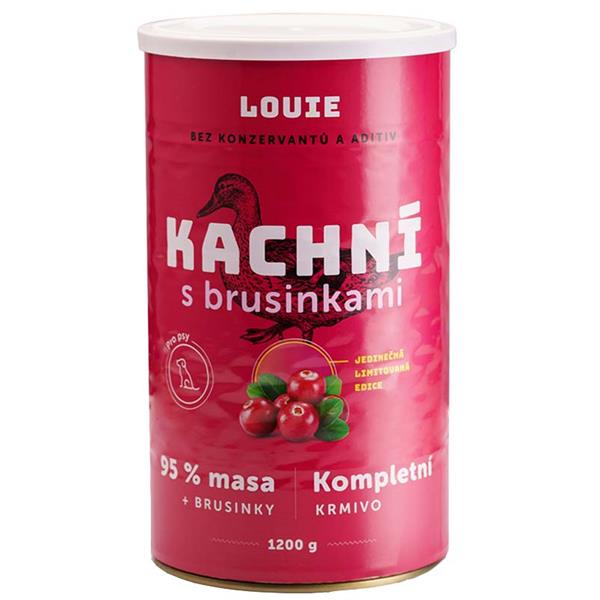 Louie konz.pro psy kachní s brusinkami 1200 g