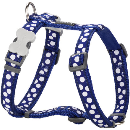 Postroj RD 25 mm x 56-80 cm - White Spots on Navy